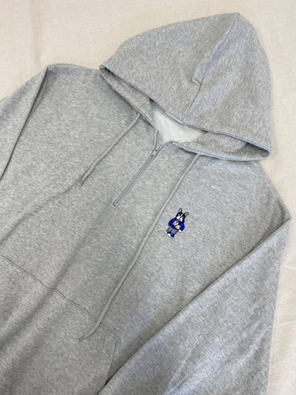 "Bulldog Footie Player Hoodie" Graphic Oversized Crew Neck Jumper (2c.)