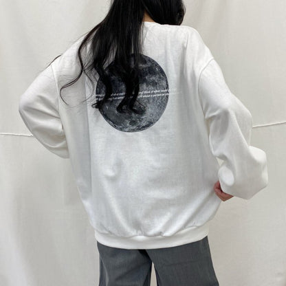 "The Moon" Graphic Oversized Crew Neck Jumper (2c.)