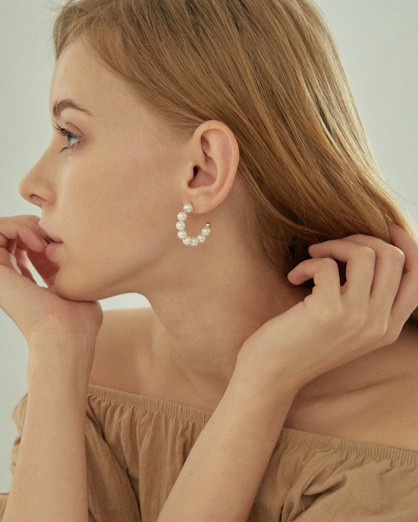 Fine Pearl Hoops