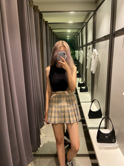 Plaid Pleated Tennis Skirt
