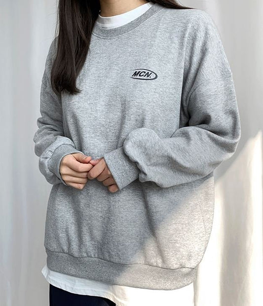 Graphic Oversized Crew Neck Jumper (MCN Logo)