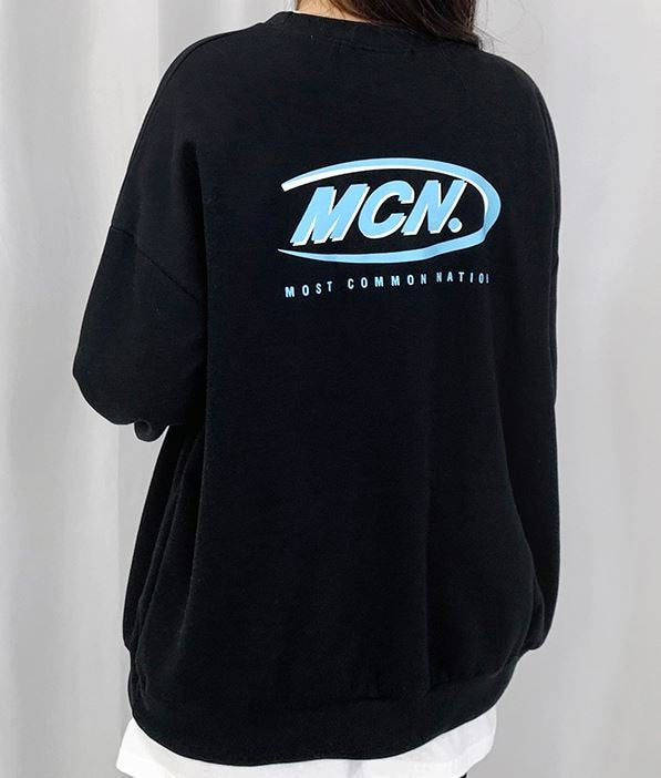 Graphic Oversized Crew Neck Jumper (MCN Logo)