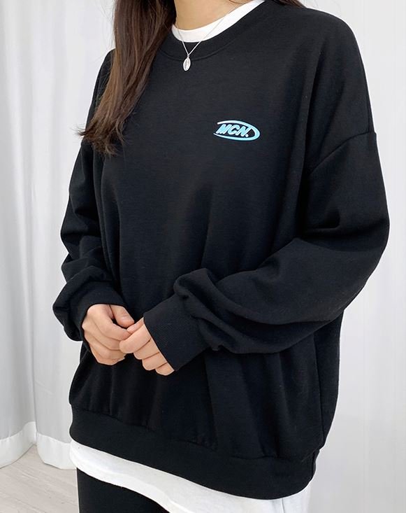 Graphic Oversized Crew Neck Jumper (MCN Logo)