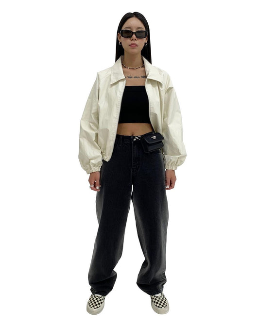 Zip-up Cropped Blouson