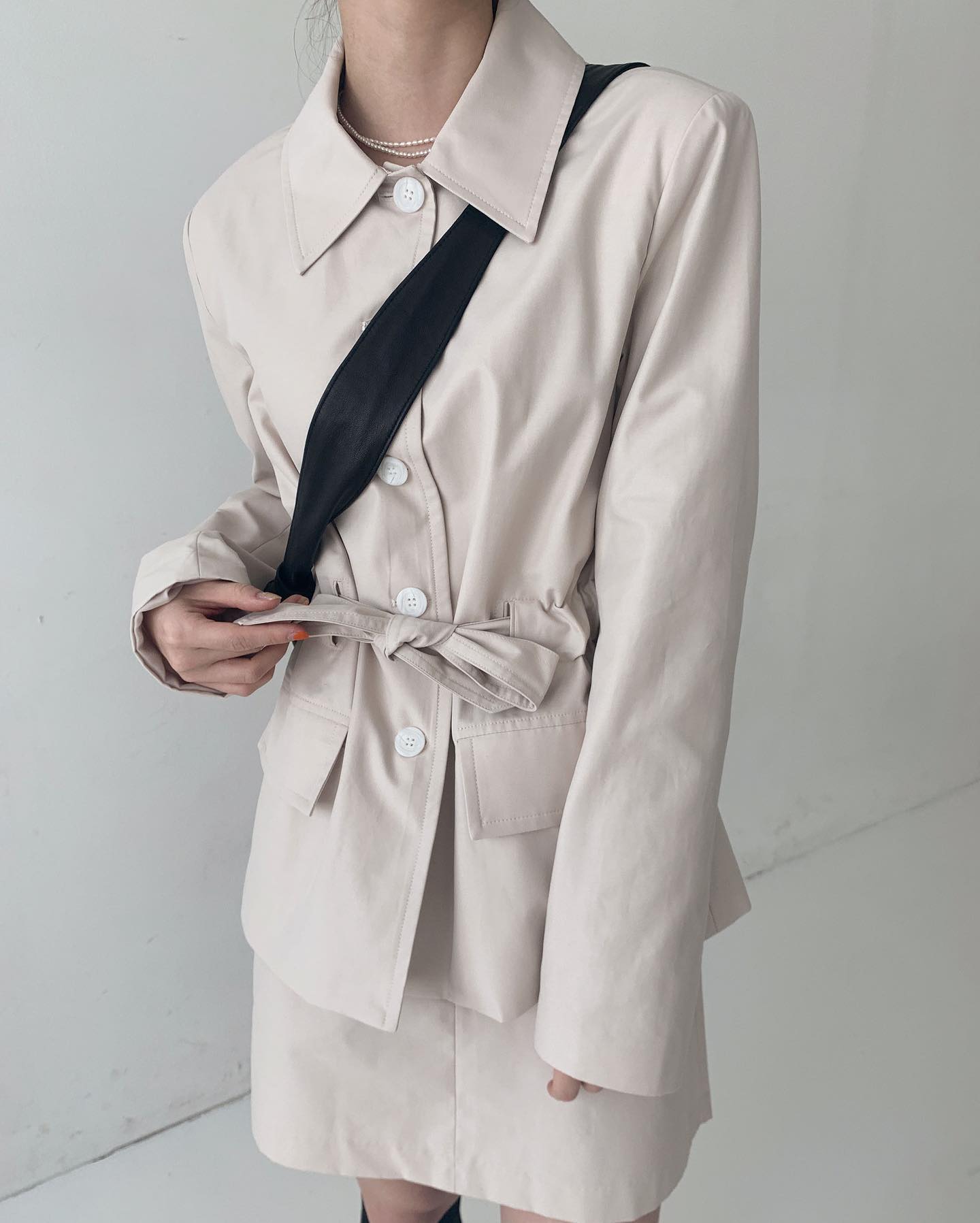 Belted Pocket Detail Blazer