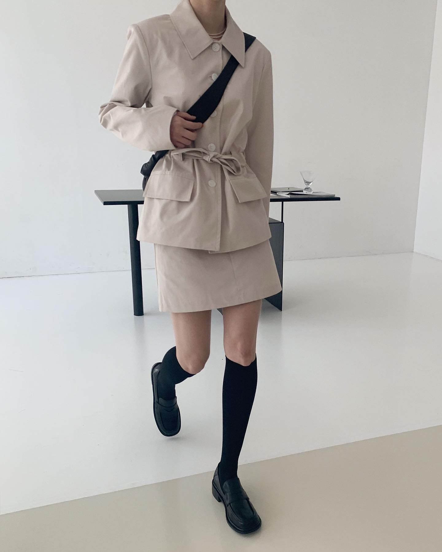 Belted Pocket Detail Blazer