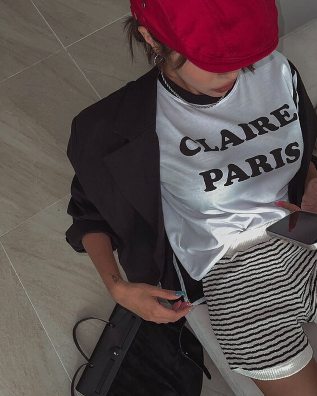 'Clair Paris' Graphic Top