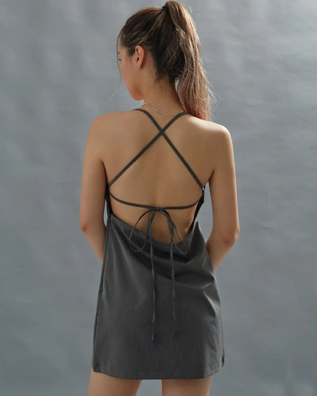 Open Back Mini Dress