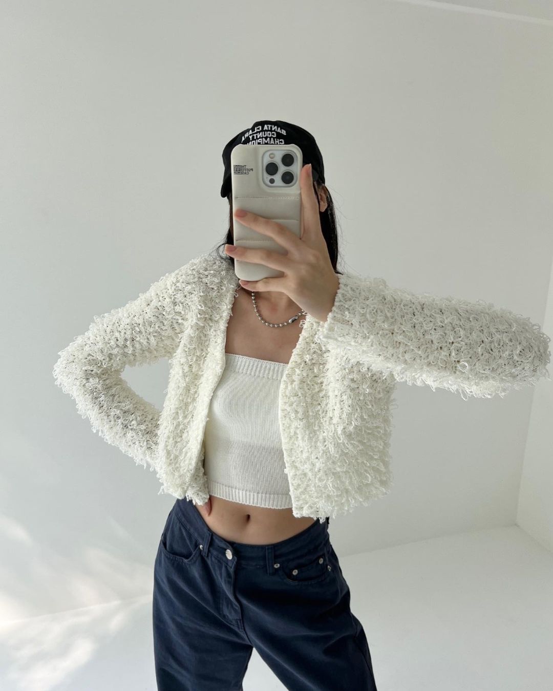 Fluffy Open Front Cardigan